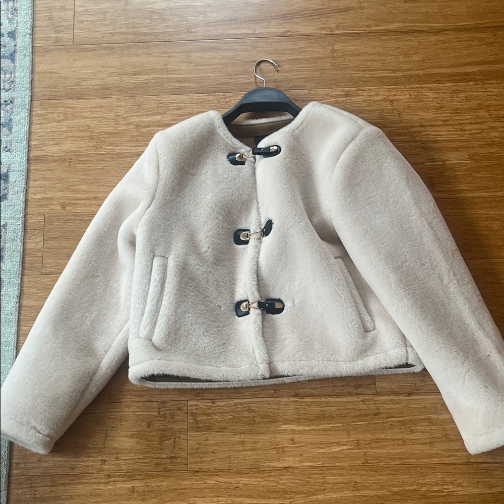 Zara Tan Wool Blend Coat